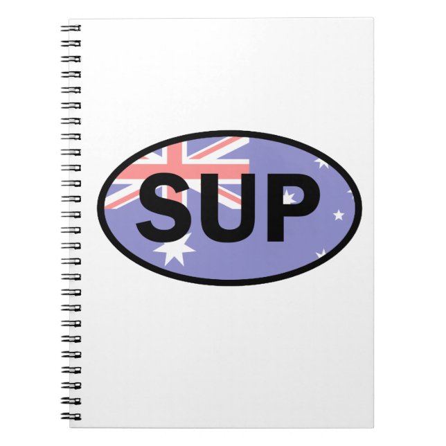 Standup Paddleboard Australia Flag Spiral Notebook (Front)