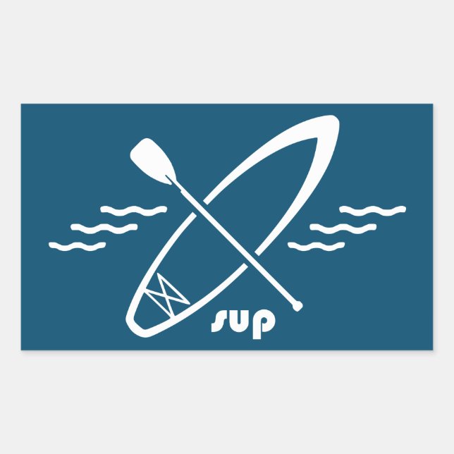 Standup Paddleboarding Rectangular Sticker (Front)