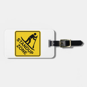 Standup Paddleboarding Zone Road Sign Luggage Tag