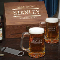 Stanford Box Set w/ Bottle Opener and Beer Mugs