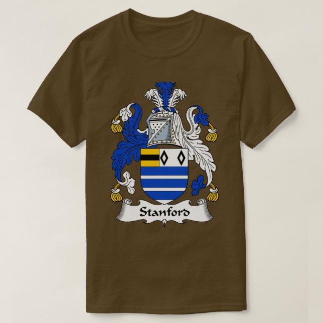 Stanford Coat of Arms Family Crest  T-Shirt (Design Front)