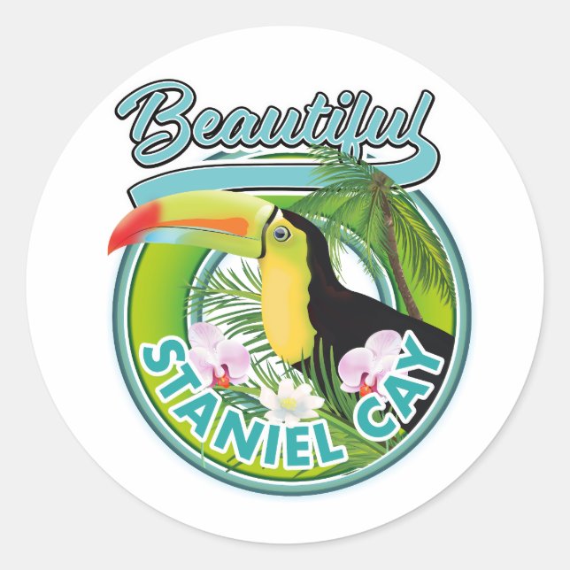 Staniel Cay travel logo Classic Round Sticker (Front)