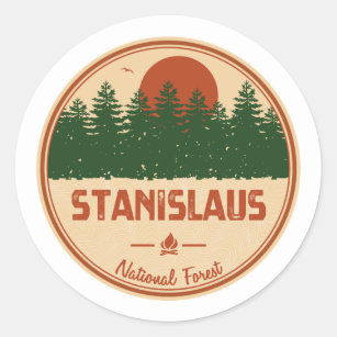 Stanislaus National Forest Classic Round Sticker