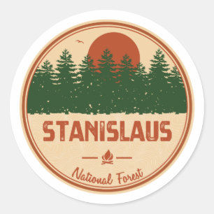 Stanislaus National Forest Classic Round Sticker