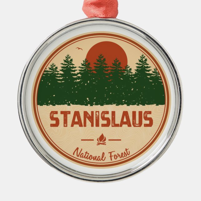 Stanislaus National Forest Metal Tree Decoration (Front)