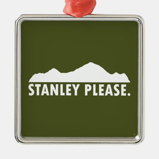 Stanley Idaho Please Metal Tree Decoration (Front)