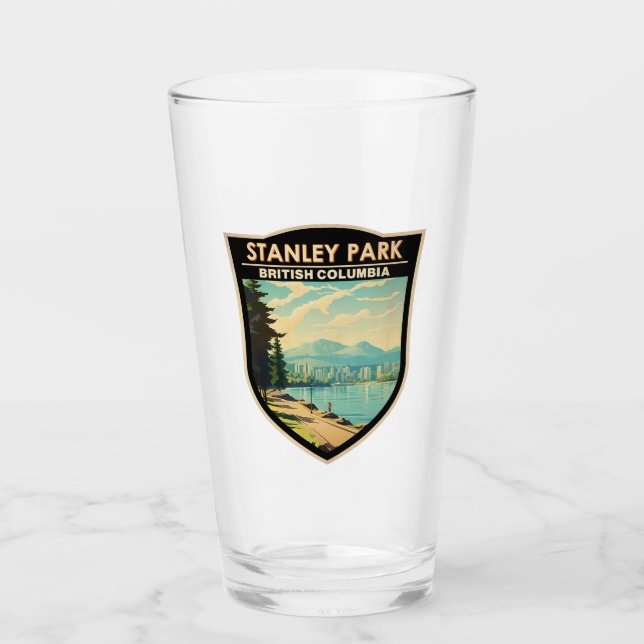 Stanley Park Vancouver Canada Travel Art Vintage Glass (Front)