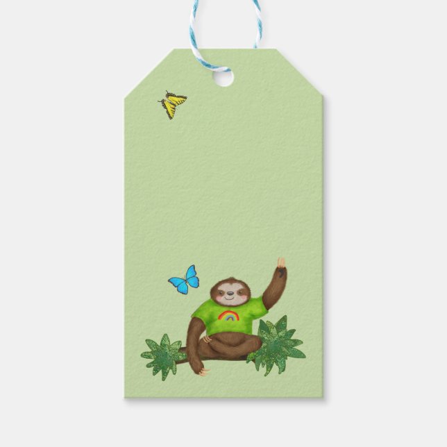 Stanley Sloth green gift tag (Front)