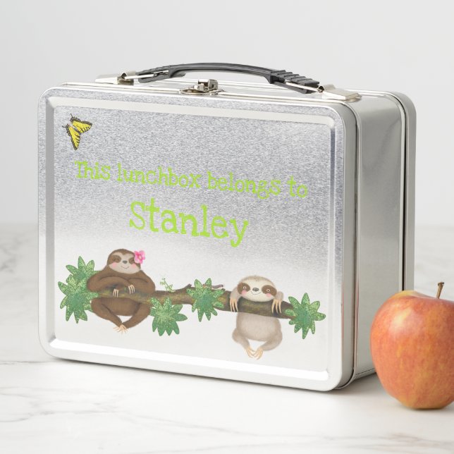 Stanley Sloth personalized lunchbox (green) (In Situ)