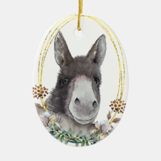 Stanley the Christmas Donkey Ceramic Tree Decoration