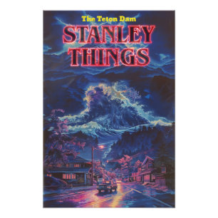 Stanley Things   Teton Dam   Retro VHS Cover Photo Print