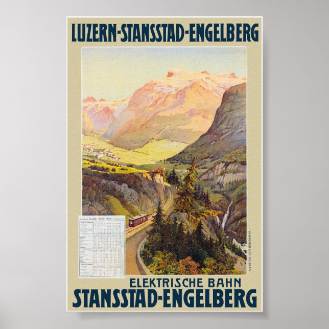Stansstad-Engelberg Vintage Poster 1910 (Front)