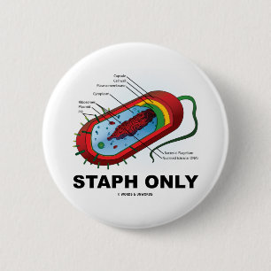 Staph Only (Bacteria Health Medicine Humour) 6 Cm Round Badge