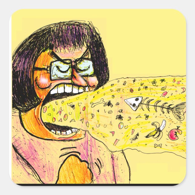 Staphney's Special Spew Square Sticker (Front)