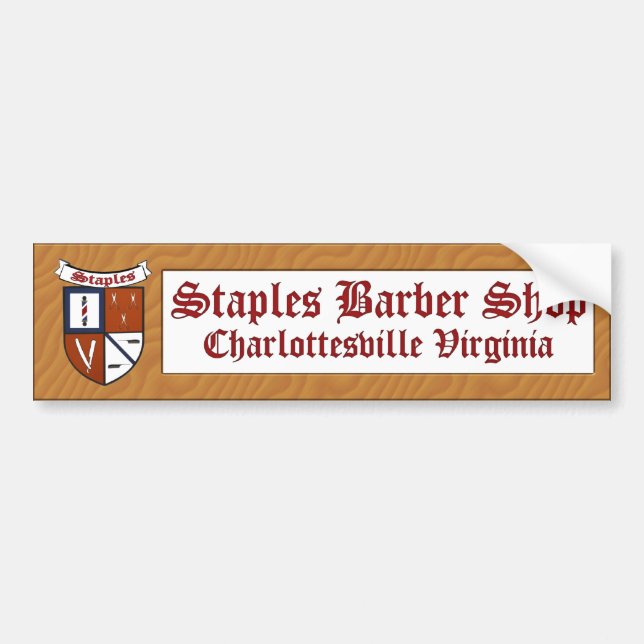 Staples Barber Shop Sticker (Front)