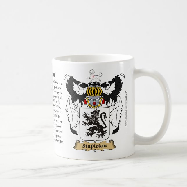 Stapleton, the Origin, the Meaning and the Crest Coffee Mug (Right)