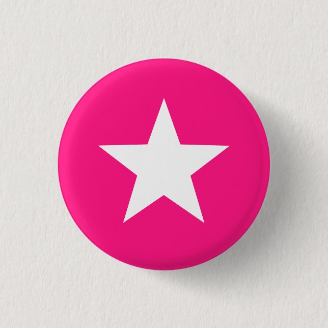 Star 3 Cm Round Badge (Front)