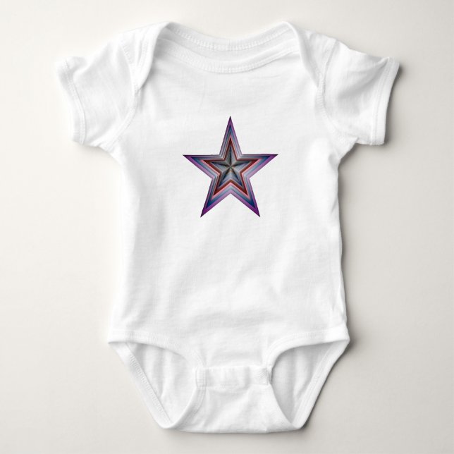 star abstract geometric art baby bodysuit (Front)