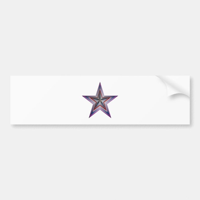 star abstract geometric art bumper sticker (Front)