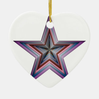 star abstract geometric art ceramic tree decoration