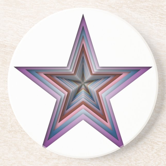 star abstract geometric art coaster (Front)