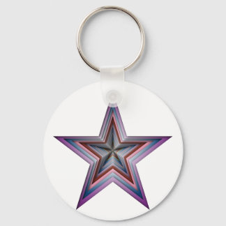 star abstract geometric art key ring