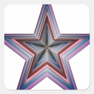 star abstract geometric art square sticker