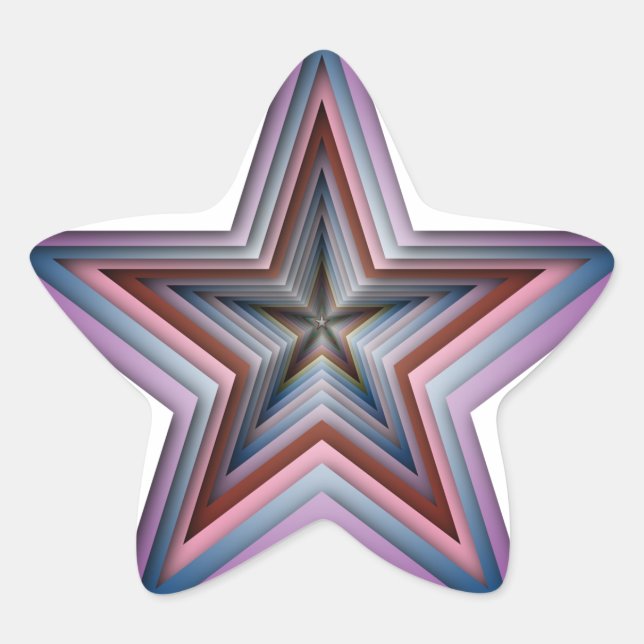 star abstract geometric art sticker (Front)