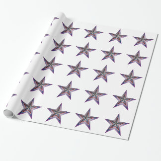star abstract geometric art wrapping paper