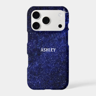 Star and calligraphy on navy blue Milky Way galaxy
