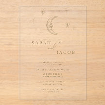 Star and Moon Celestial Wedding Invitation