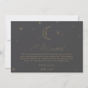 Star and Moon Celestial Wedding Photo Thank You Card