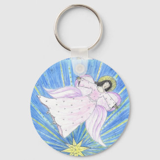 Star  Angel Key Ring