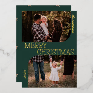 Star Arch Foil Christmas Card