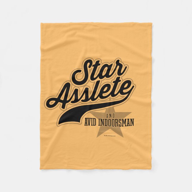 Star Asslete (Avid Indoorsman) Fleece Blanket (Front)