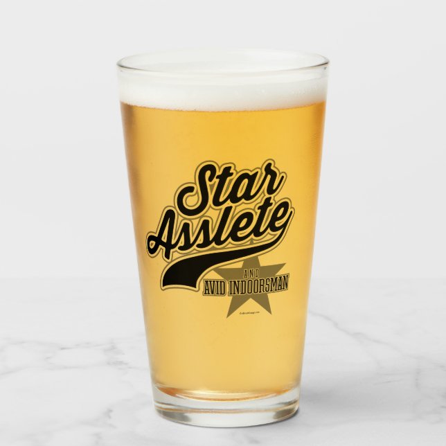 Star Asslete (Avid Indoorsman) Glass (Front Filled)