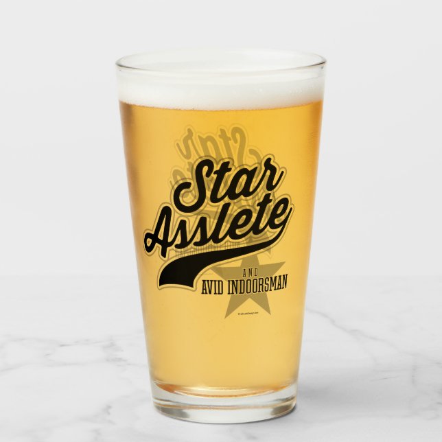 Star Asslete (Avid Indoorsman) Glass (Front Filled)