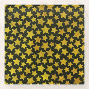 Star background glass coaster
