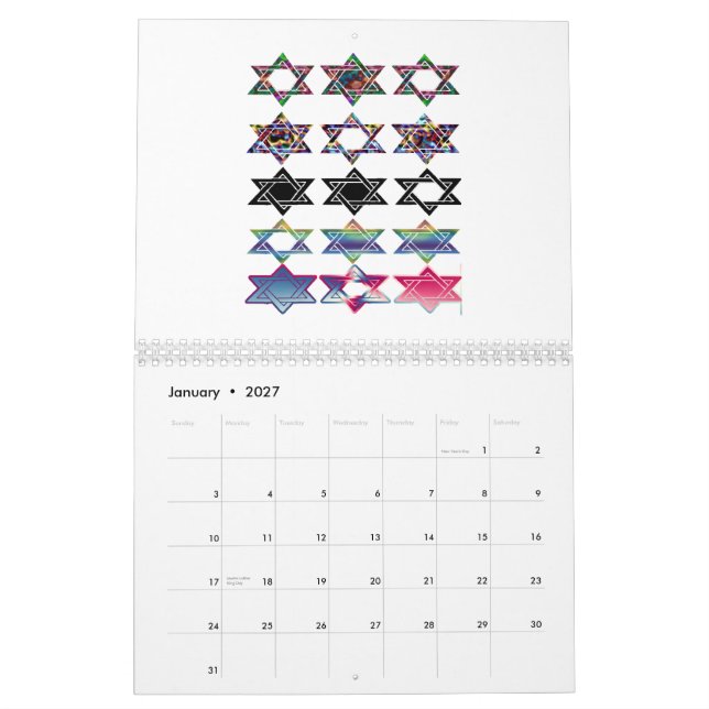 star batik calendar (Jan 2027)