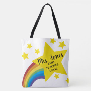 star best teacher ever teacher ever teacher fashio tote bag