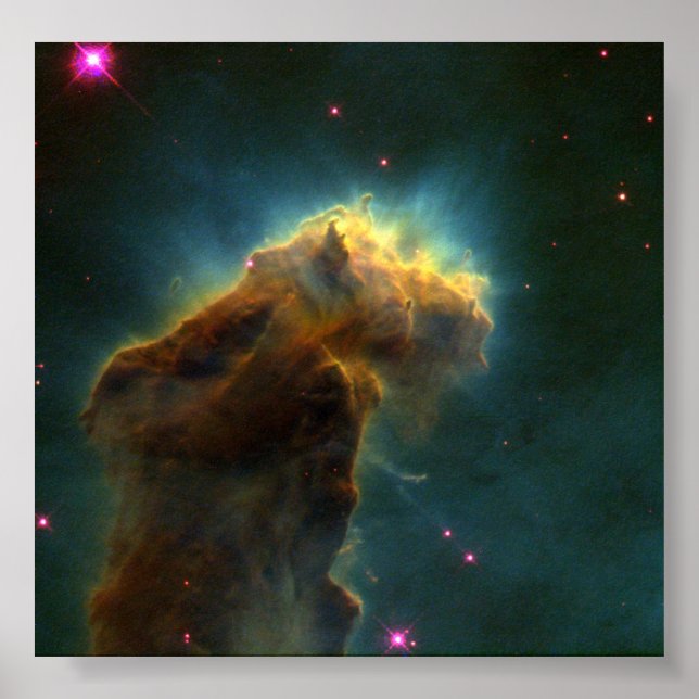 Star-Birth Clouds in M16- Stellar Eggs Emerge from Poster (Front)