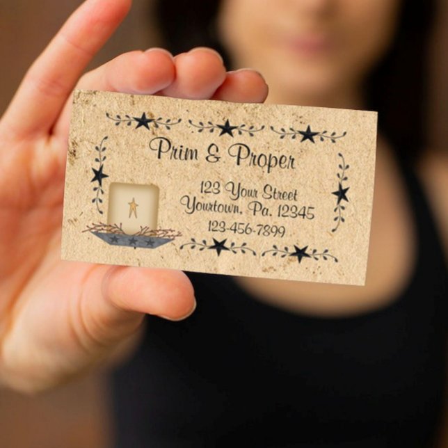 Star Border Candle Business Card (Creator Uploaded)