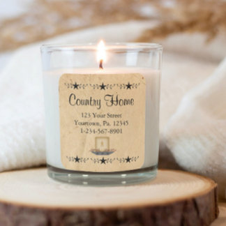 Star Border Candle Square Sticker