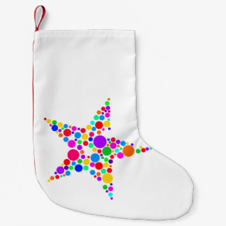 Star Bright Rainbow and White Christmas Stocking