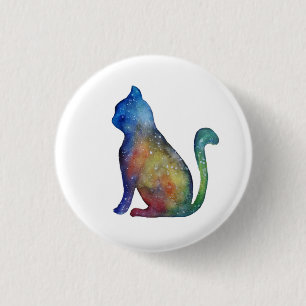 Star Cat Round Badge