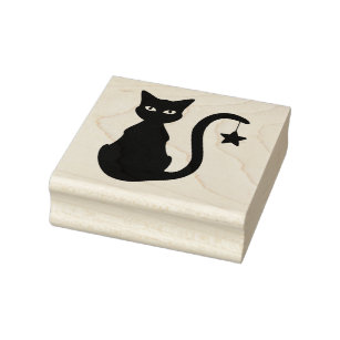 Star Cat Rubber Stamp