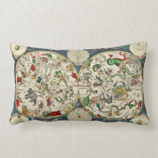 Star Chart Celestial Map Vintage Astronomy Lumbar Cushion