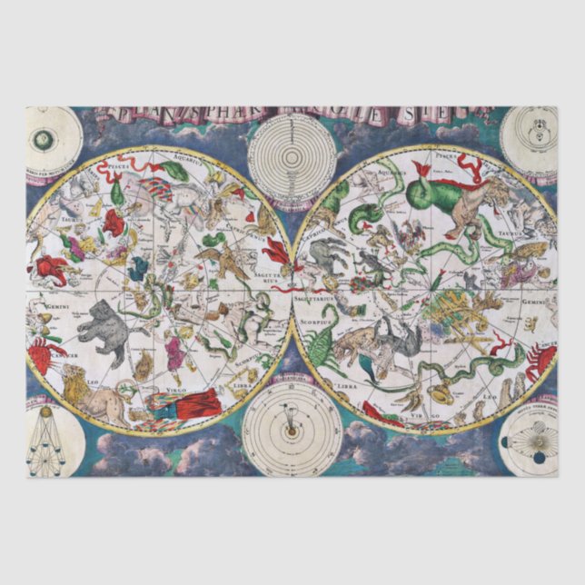 Star chart tissue paper (Front)