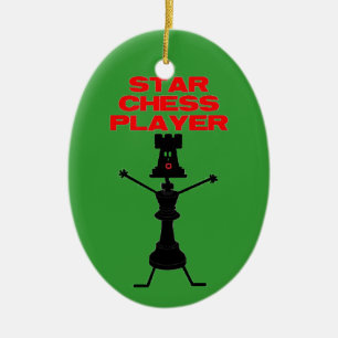 Star Chess Player Ceramic Tree Decoration