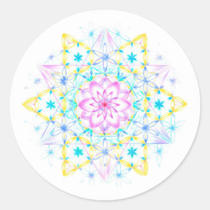 Star Child healing Classic Round Sticker